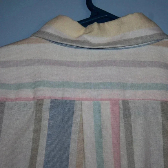 Vintage Career Club Short Sleeve Large Pastel Button Down Shirt - Picture 8 of 14